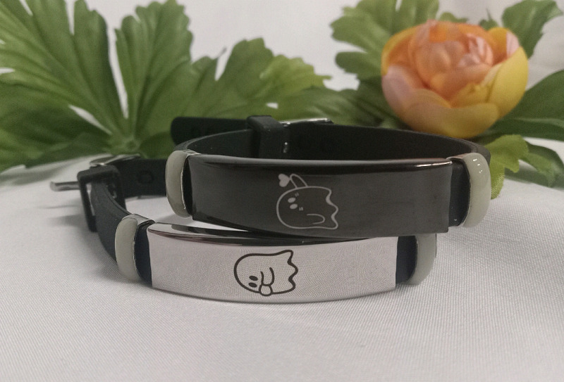 New | Adjustable Couples Bracelets w/ Ghost Design and Buckle