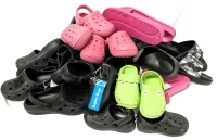 [Vendor Special] 15 Pairs Assorted Size / Style Slip-On Clogs, Sandals, Slides +