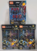 3 New MEGA Construx HALO Pro Builders Mini Action Figure Sets .