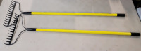 2 New TrueLiving Long Handle Yard Rakes . Measures 56" long