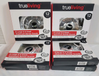 72pcs. New TrueLiving Stove Aluminum Burner Guards . 36 Large (8") & 36 Small (6 1/4")