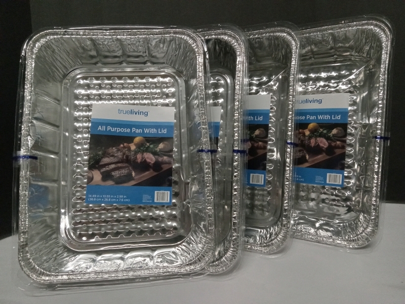 5 New | All Purpose Pans W/ Lids | 14.49x10.55x2.99" ea.