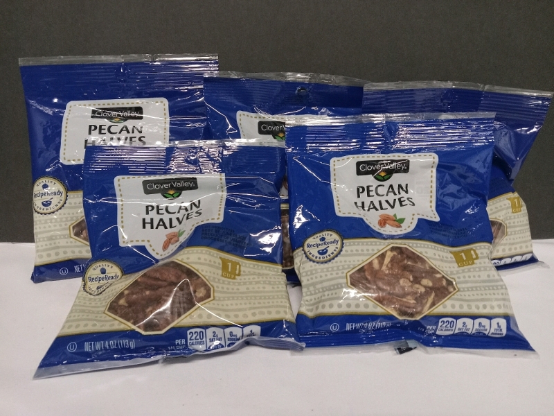 5 New | Clover Valley Pecan Halves | Each Bag is 1 Cup or 113g