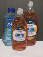 3 New | Dishwashing Liquid & Handsoap | Largest Bottle Contains 1.18L