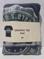 New | Size M Men's "World's Best Dad" Graphic Tee