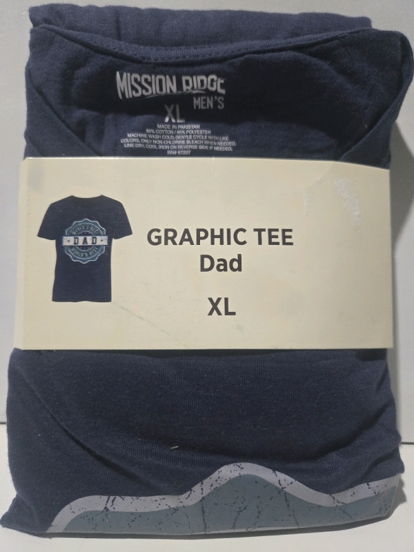 New | Size XL Men's "World's Best Dad" Graphic Tee
