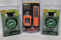 3 New Tools - Vigoro Mechanical Water Timers & Klein Tools Electrical Test Kit