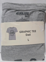New | Size L Men's "Best Dad Ever" Graphic Tee