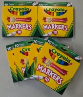 6 New: Crayola Classic Markers - 10 Markers Per Pack