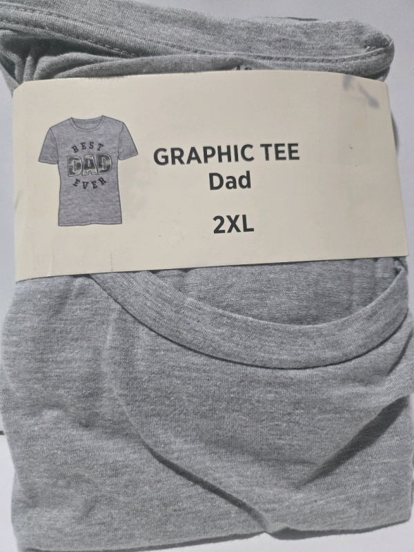 New | Size 2XL Men's "Best Dad Ever" Graphic Tee