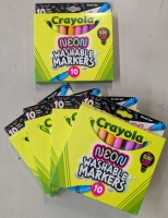 5 New: Crayola Neon Washable Marker Packs - 10 Markers Per Pack - Some Glow in Black Light!