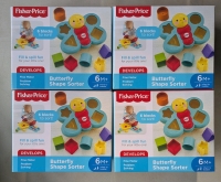 4 New: Fisher Price Butterfly Shape Sorter