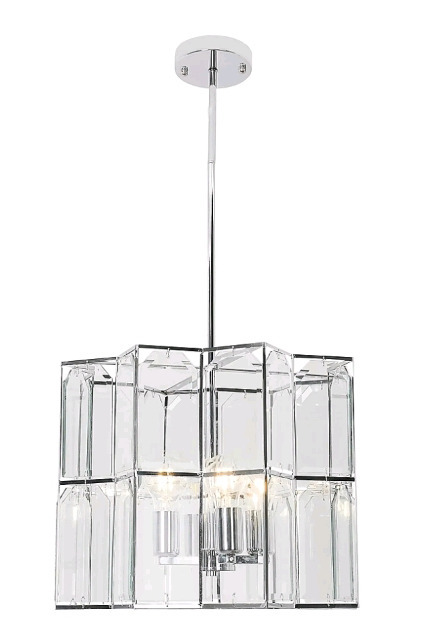 New | Octavia 4-Light Chandelier, Modern Polished Chrome Dry Rated Chandelier for Home, Dining Room | Model# C9086GB-CHR * Retails $99.99 *