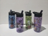 4 New | Kids Plastic Water Bottles Spooky Themed 7" Tall - 4