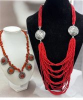 Two Stunning Necklaces One Vintage One Modern Statement Pieces