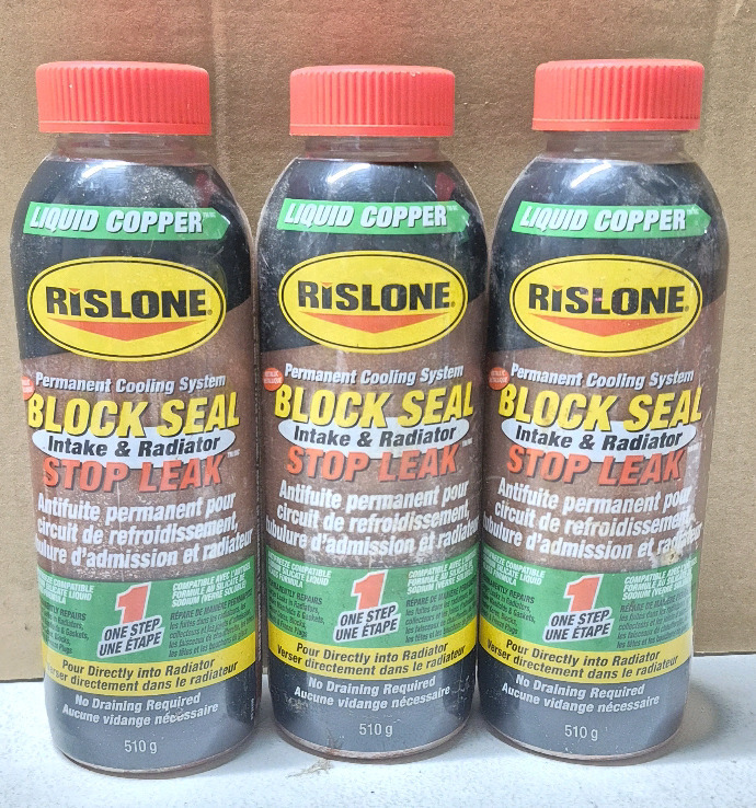 3 New Rislone Block Seal Liquid Copper Intake and Radiator Stop Leak 510g