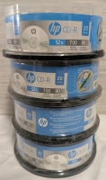 80 New HP CD-R Writable Discs. 700mb Data, 80 mins Music.