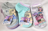 15 New Pairs Toddlers/Kid's LOL/Disney Frozen Socks sz Medium (7.5-3.5)