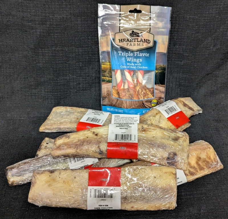9 New: 8 Water Buffalo Rib Bone BB 31 Oct 2025 - Heartland Farms Triple Favour Wings BB 12/05/2024