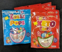 6 New: 5 Zaffi Keto Taffy 45g Each BB 09/2025 - Zolli Pops Clean Teeth Pops 45g BB 03/08/26