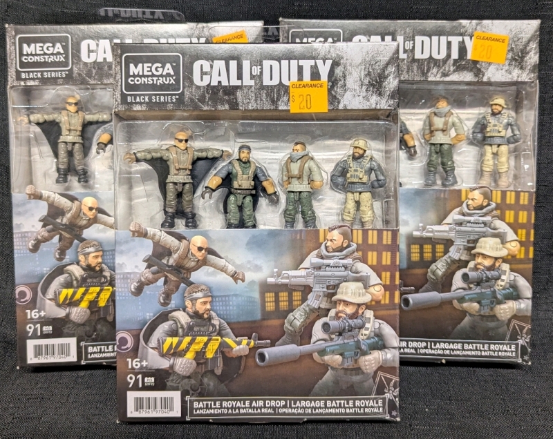3 New: Mega Constructs Black Series - Battle Royale Air Drop (4 Figures Per Pack)