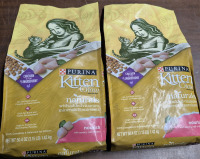 2 New Purina Kitten Food 1.42 Kg (3.15 lbs) Each BB Dec 2025