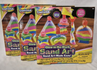 3 New Creative Kids Glow In The Dark Sand Art Kits