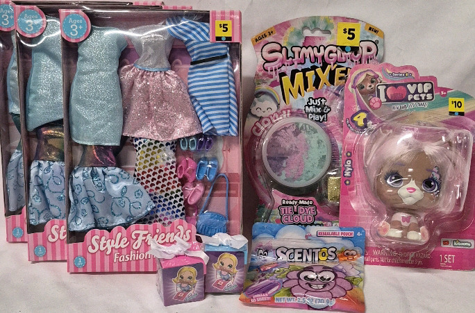 8 New Kid's Fun Toys - Barbie Style Clothes, Slimygoop++