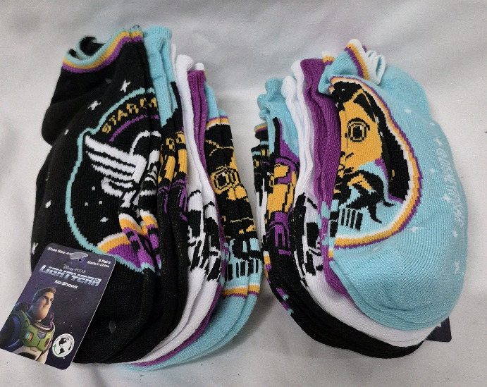 10 New Pairs Womens Socks sz 4-10 Disney Pixar Lightyear