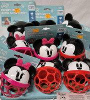 9 New Disney Baby Mickey & Minnie Mouse Rattles for 0M+ 4.5" Tall