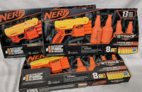 3 New - NERF 13pc. Alpha Strike FangQ5-4 Targeting Set . Includes 8 Darts Each