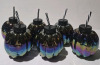 6 New | Plastic Pumkin Juice Cups W/ Straws 5" Tall