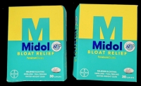 2 New MIDOL Bloat Relief (Panabrom/Diuretic) - 30 Caps each | EXP 2025/08