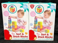 2 New: Children's Sort and Stack Blocks Up to 59cm
