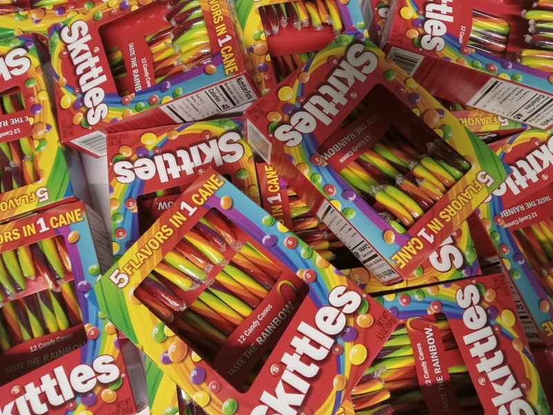21 New | Boxes Of Skittles Candy Canes | 5 Flavors in 1 Cane | BB: 07/26/27