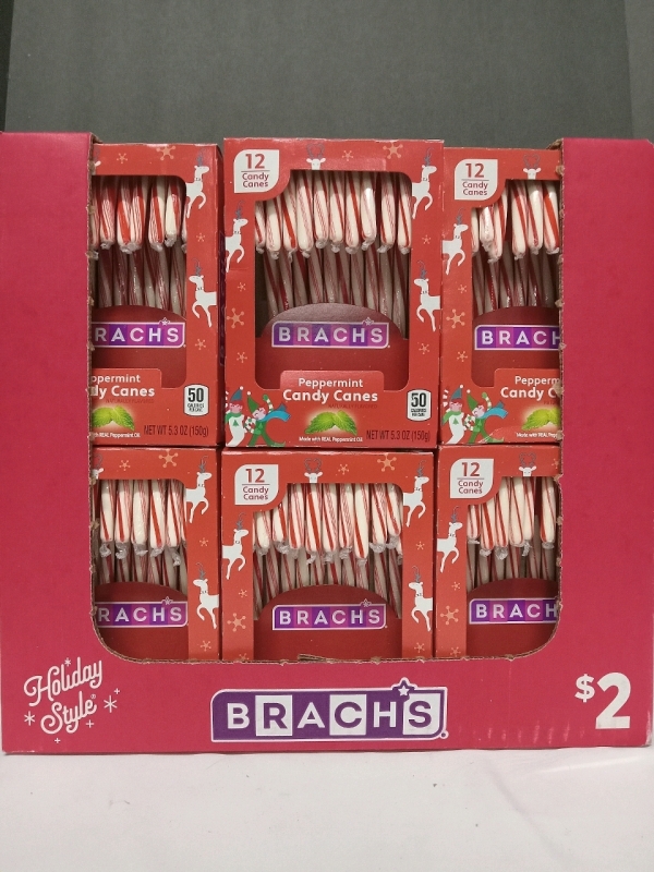 24 Boxes | Classic Peppermint Candy Canes | 12 in Each Box | BB: Oct/2027