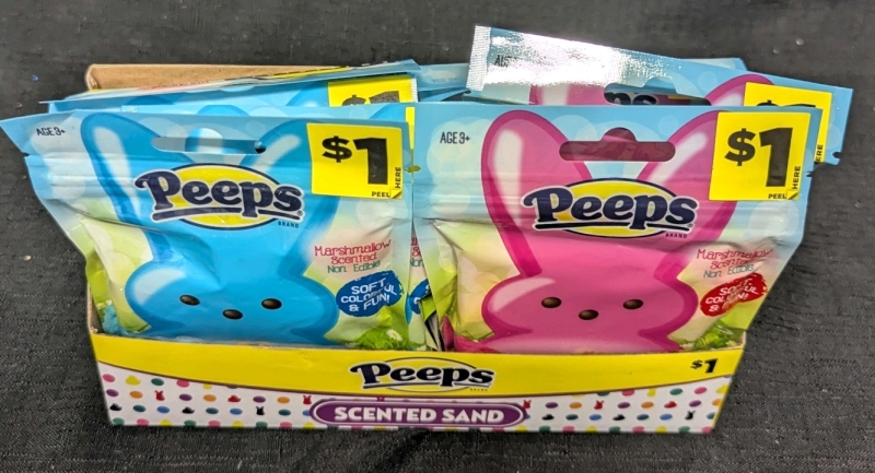 8 New: Peeps Fluffy Scented Play Sand 3 Colours - 130g Per Bag