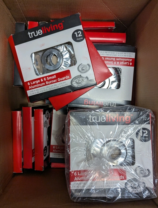 Over 30 New: True living Aluminum Burner Guards - 6 Large and 6 Small Per Pack
