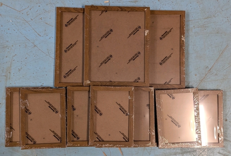 13 New: Picture Frames - 3 of Size 10.75" x 8.75" - 10 of Size 7.75" x 5.75"