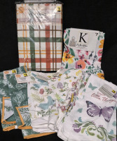 9 New Kitchen Towels, Tablecloth & Apron