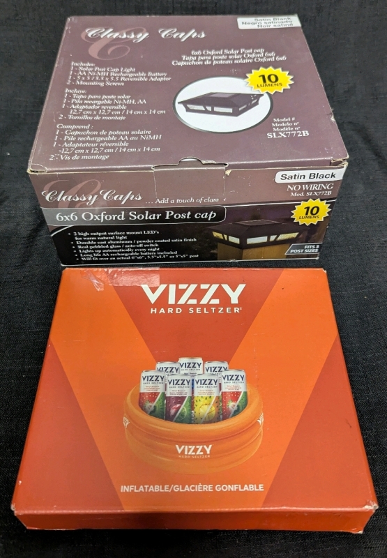 2 New: 6x6 Oxford Solar Post Cap 10 Lumens - Vizzy Inflatable Floatie