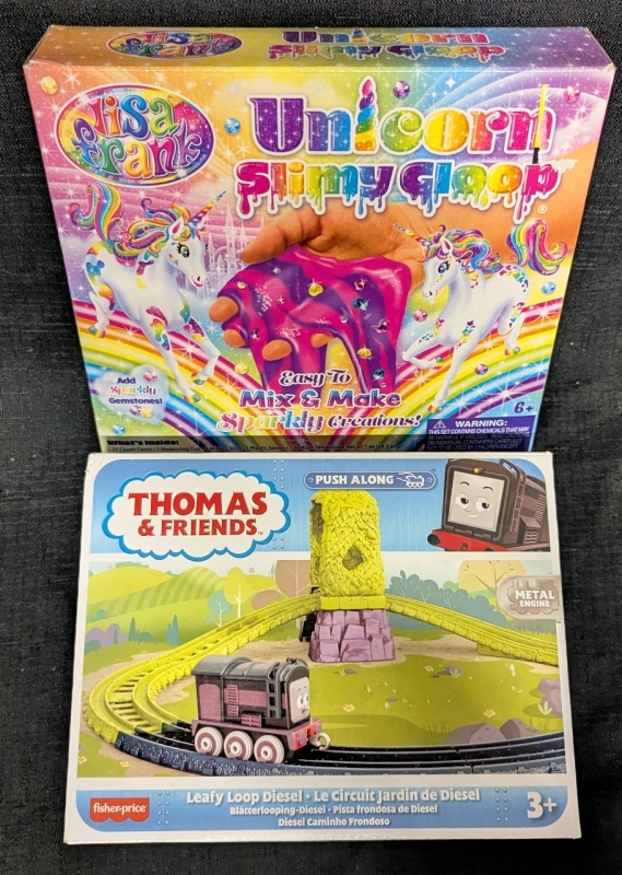 2 New: Unicorn Slimy Gloop Kit - Thomas & Friends Push Along Leafy Loop Diesel