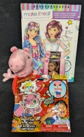 5 New: Kids Toys - Fashion Design Sketchbook - Peppa The Pig Stuffy - Ryan's World Build it Mini Alpha Lexa - 2 Imagine Angel Figures