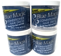 4 New Original BLUE MAGIC Conditioner Hair Dress : Nourishes Hair & Sxalom- 340g ea