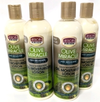 4 New Olive Miracle Anti Breakage Formula Daily Hydration Oil Moisturizer Lotion for Hair & Scalp - 355ml ea