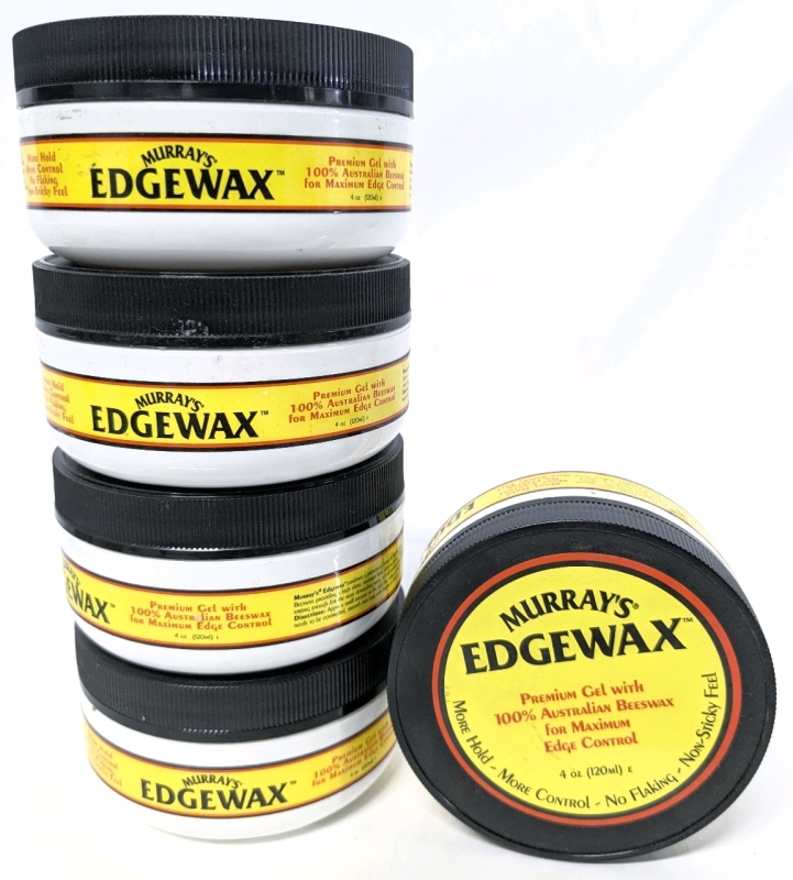 5 New MURRAY'S Edgewax: Premium Hair Gels with 100% Australian Beeswax for Max Edge Control - 120ml ea | Over $80 Retail Value