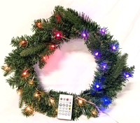 As-New 17" LED Christmas Wreath USB Powered with Remote Control