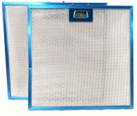 2 As-New Home Depot Aluminum Filters Model AFPW01 for 30" Pyramid Kitchen Wall Mount Range Hoods - Slight Dents in 1 Filter | 13.56" x 13.69"