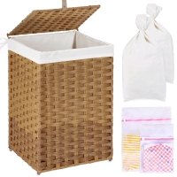 As-New Greenstell 60L Clothes Hamper with Removable Liner Bags and Mesh Bags - 13.4" x 13.4" x 21.7" | Retails $60+