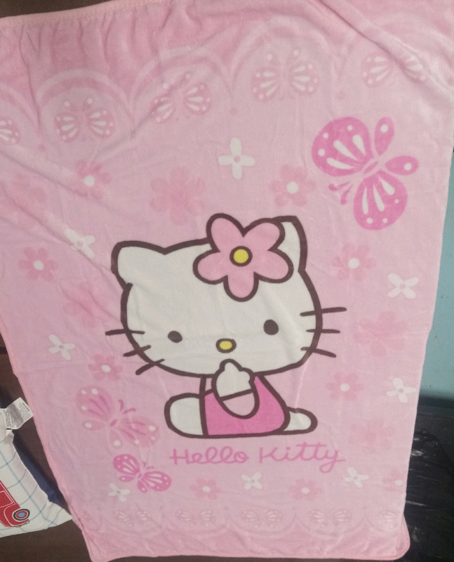 New | Hello Kitty Plush Blanket | Measures 37x24